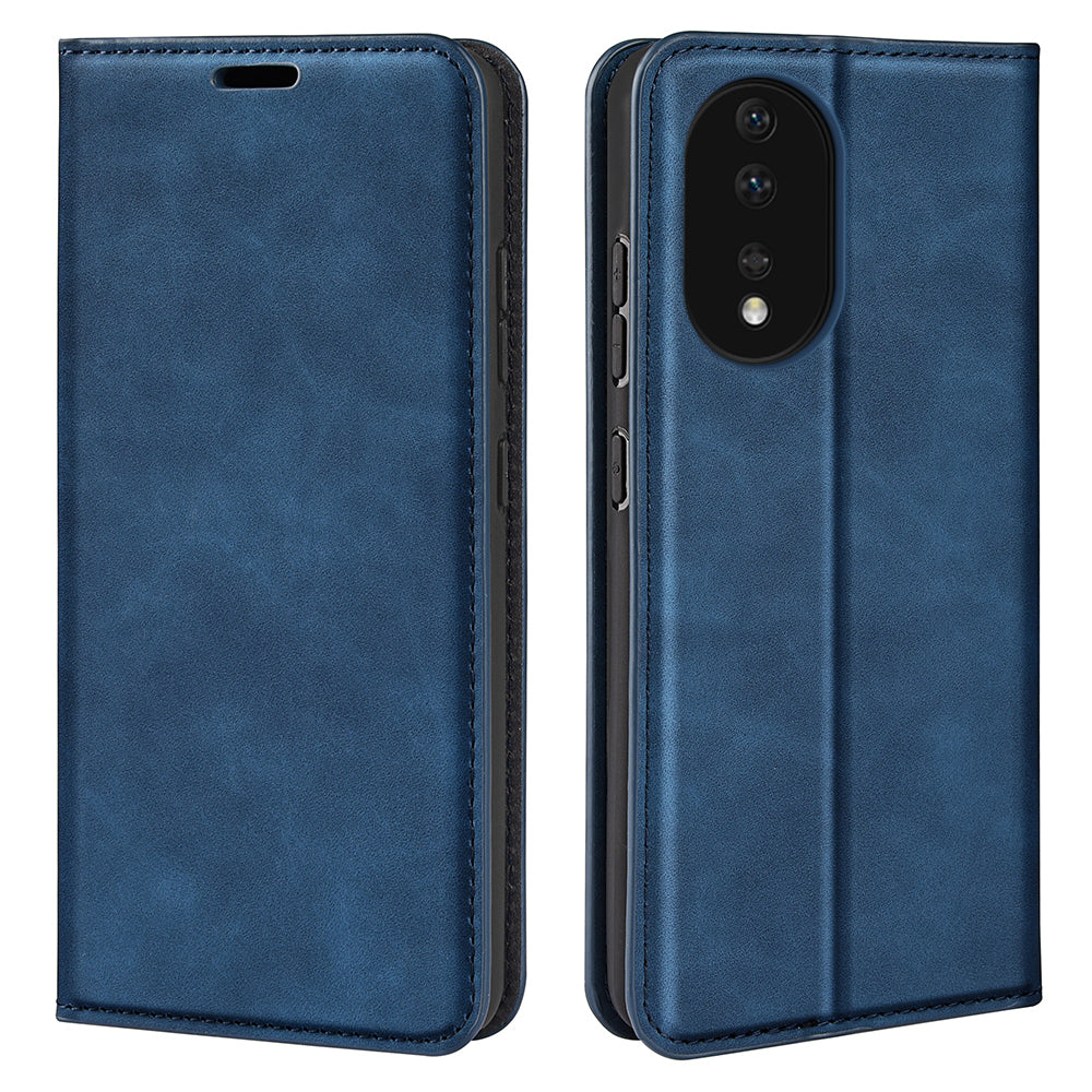 For Honor 80 5G Skin-touch Feeling Magnetic Auto-absorbed Wallet Case PU Leather Stand Flip Phone Cover For Honor 80 5G Skin-touch Feeling Magnetic Auto-absorbed Wallet Case PU Leather Stand Flip Phone Cover